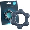 Boners Hexagon Silicone Ring with Integrated Steel Elements, Juodas