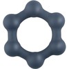 Boners Hexagon Silicone Ring with Integrated Steel Elements, Juodas