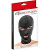 Fetish Tentation Mask pikantiškiems žaidimams Open Mouth and Eyes Hood