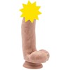 Get Real 6 colių dildo su Balls Light odos atspalviu