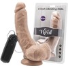 Get Real TOYJOY Dildo gaidys 8 colių su kamuoliukų minkštimo vibracija.