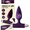 Lola Games Violetinis analinis kamštis moterims ir vyrams. Kištukas su viduje judančiu kamuoliuku ir kulka - Vibrating Plug Glory Ultraviolet.