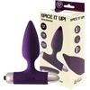 Lola Games Violetinis analinis kamštis moterims ir vyrams. Kištukas su viduje judančiu kamuoliuku ir kulka - Vibrating Plug Glory Ultraviolet.