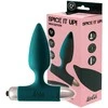Lola Games Kištukas su kamuoliuku viduje. Silikoninis kištukas su vibracija - Vibrating Plug Glory Dark Žalias.