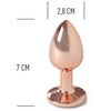 Secret Play Metal Plug Rose Gold Small 7cm - Elegant Aluminum Model