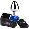 Secretplay Toys Mėlynas Mėlynas metalinis užpakalio kamštis su brangakmeniais S