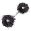 Secret Play Juodas Feather Restraint Set with Chrome Chain 30cm