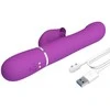 Pretty Love BW-500012-3 4-in-1 Vibrating Silicone Device Violetinė