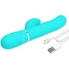 Pretty Love Flirtation Pretty Love Perlita 3-in-1 Rechargeable Silicone Intimate Device Aqua Žalias