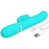 Pretty Love Flirtation Pretty Love Aqua Žalias Dual-Action Vibrator with Licking System