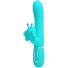 Pretty Love Flirtation Pretty Love Butterfly Aqua Žalias 4-in-1 Multi-Function Intimate Device