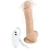 Alive dildo su vibruojančiu rotaciniu pilotu, kūno spalvos, 18 cm