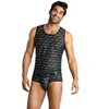 Anais Men Accesories ANAIS MEN Benito Top S - Sleeveless Fitted Classic Style, Juodas