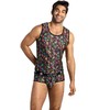 Anais Men Accesories ANAIS MEN Mexico Top L - Sleeveless Modal Shirt with Floral &amp; Skull Print