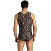 Anais Men Accesories ANAIS MEN Mexico Top L - Sleeveless Modal Shirt with Floral &amp; Skull Print
