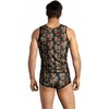 Anais Men Accesories ANAIS MEN POWER TOP XL - Sleeveless Modal Shirt with Skull &amp; Rose Print