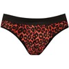 ANAIS MEN SLIP &amp; THONG ANAIS MEN Tribal Slip XL Raudona Microfiber Animal Print Briefs