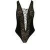 Casmir Lara Teddy S/M - Juodas Lace Bodysuit with Adjustable Straps