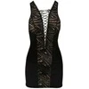 Apatiniai drabužiai-LARA CHEMISE juodas S/M - Casmir