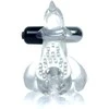 B Series Easylove Žiedas - Dolphin Vibro CockRing Skaidrus