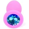 B Series Heavyfun B serijos Heavyfun analinis kamštelis su akmeniu, dekoratyvinis silikoninis kamštelis, 7 cm
