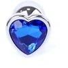 B Series Heavyfun Plug-Jewellery Sidabrinis Heart PLUG- Tamsioji Mėlyna