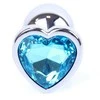 B Series Heavyfun Mėlyna Plug-Jewellery Sidabrinis Heart PLUG- Light Mėlyna