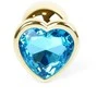 B Series Heavyfun Mėlyna Plug-Jewellery Gold Heart PLUG- Light Mėlyna