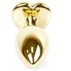 B Series Heavyfun Mėlyna Plug-Jewellery Gold Heart PLUG- Light Mėlyna