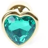 B Series Heavyfun Plug-Jewellery Gold Heart PLUG- Žalias