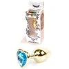 B Series Heavyfun Mėlyna Plug-Jewellery Gold Heart PLUG- Light Mėlyna