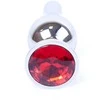 B Series Heavyfun Plug-Jewellery Sidabrinis BUTT PLUG- Raudona