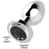 B Series Magic Stimuliatorius-įkraunamas užpakalio kištukas Vibratorius USB 10 Funkcijos - Sidabrinė