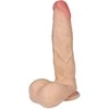 B Series Real B serijos Real Dildo su stuburu, varpa su sėklidėmis, 23cm