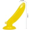 BAILE Geltonas bananų sklandžiai gelinis dildo su siurbtuku