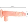 Baile Vibrators BAILE Realistiškas styguotas dildo su vibruojančiu antgaliu