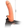 BAILE Realistinis penio strapon vibratorius su dirželiais 20cm