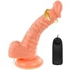 Baile Vibrators BAILE Vibruojantis styguotas tikroviškas penis su siurbtuku