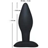 Black Velvets Juodas Velvets Large Plug