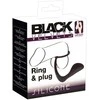 Black Velvets Juodas Velvets Ring &amp; Plug