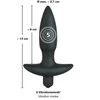 Black Velvets Juodas Velvets Vibr. Small Plug