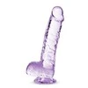 Dreamtoys Blush NATŪRALIAI JŪSŲ 6 colių KRISTALINIS DILDO AMETISTAS