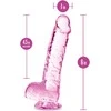 Dreamtoys Blush NATŪRALIAI JŪSŲ 6 colių KRISTALINĖ DILDO ROŽĖ