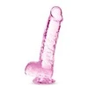 Dreamtoys Blush NATŪRALIAI JŪSŲ 6 colių KRISTALINĖ DILDO ROŽĖ