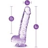 Dreamtoys Blush NATŪRALIAI JŪSŲ 6 colių KRISTALINIS DILDO AMETISTAS