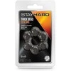 Blush Skaistalai STAY HARD THICK BEAD COCK RING Juodas