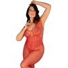 Obsessive - Bodystocking N112 Raudona XL/XXL