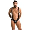 Passion Men Passion Body Bruno Juodas L/XL - Elegant Mesh Lingerie Bodysuit