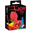 Raudonas Joy Jewel analinis kaištis su kristalu
