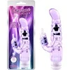 Crystaljelly Bunny Vibratorius, klitorio masažuoklis, G taškas, 21 cm